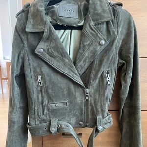Blank NYC moto jacket olive green